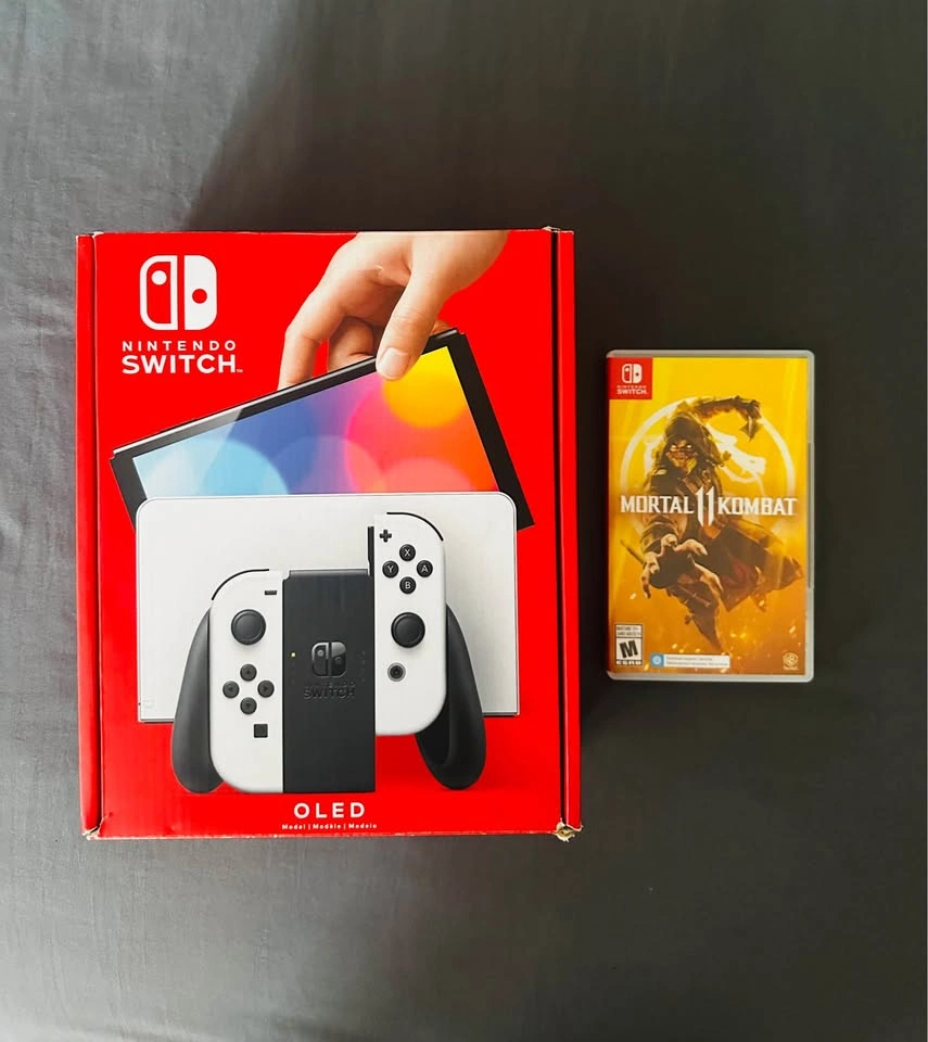Nintendo Switch OLED White Bundle + Mortal Kombat 11 - photo 3