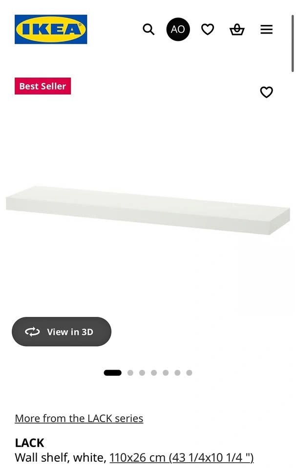 Ikea Short Shelf for Sale