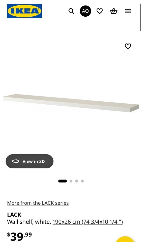 Ikea Long Shelf for Sale