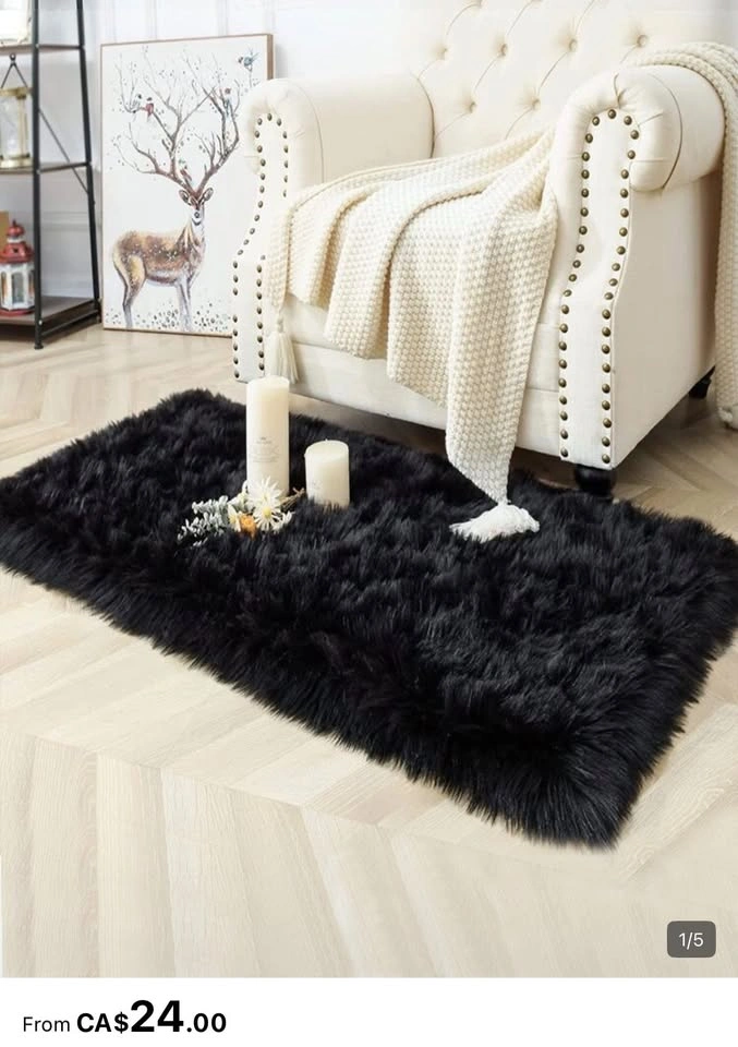 Black Soft Rug for Sale - photo 3