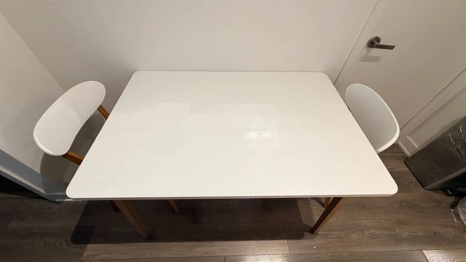 White Dining Table Set with 4 Chairs - photo 2