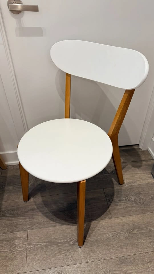 White Dining Table Set with 4 Chairs - photo 3