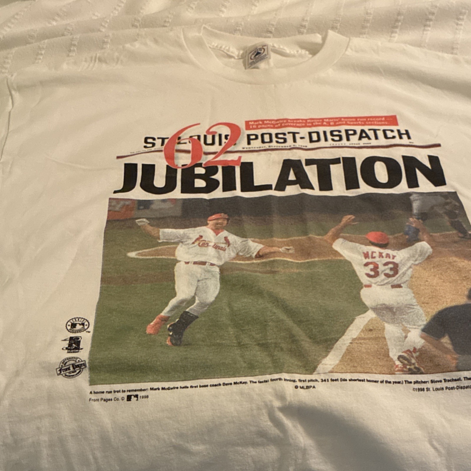 Delta St. Louis Cardinals MLB McKay 62 Jubilation T-Shirt XXL Wh