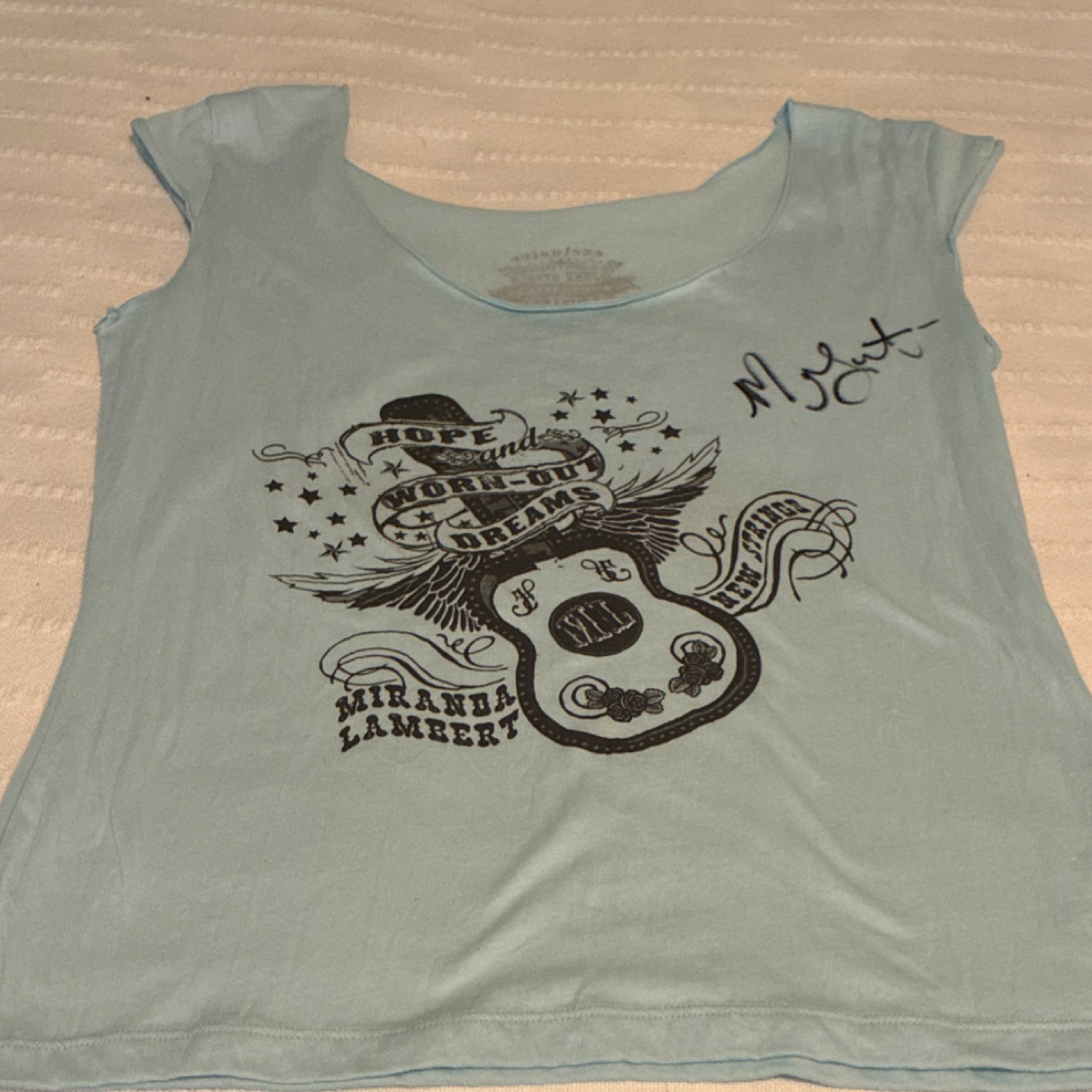 Miranda Lambert Autographed Blue T-Shirt - Size M