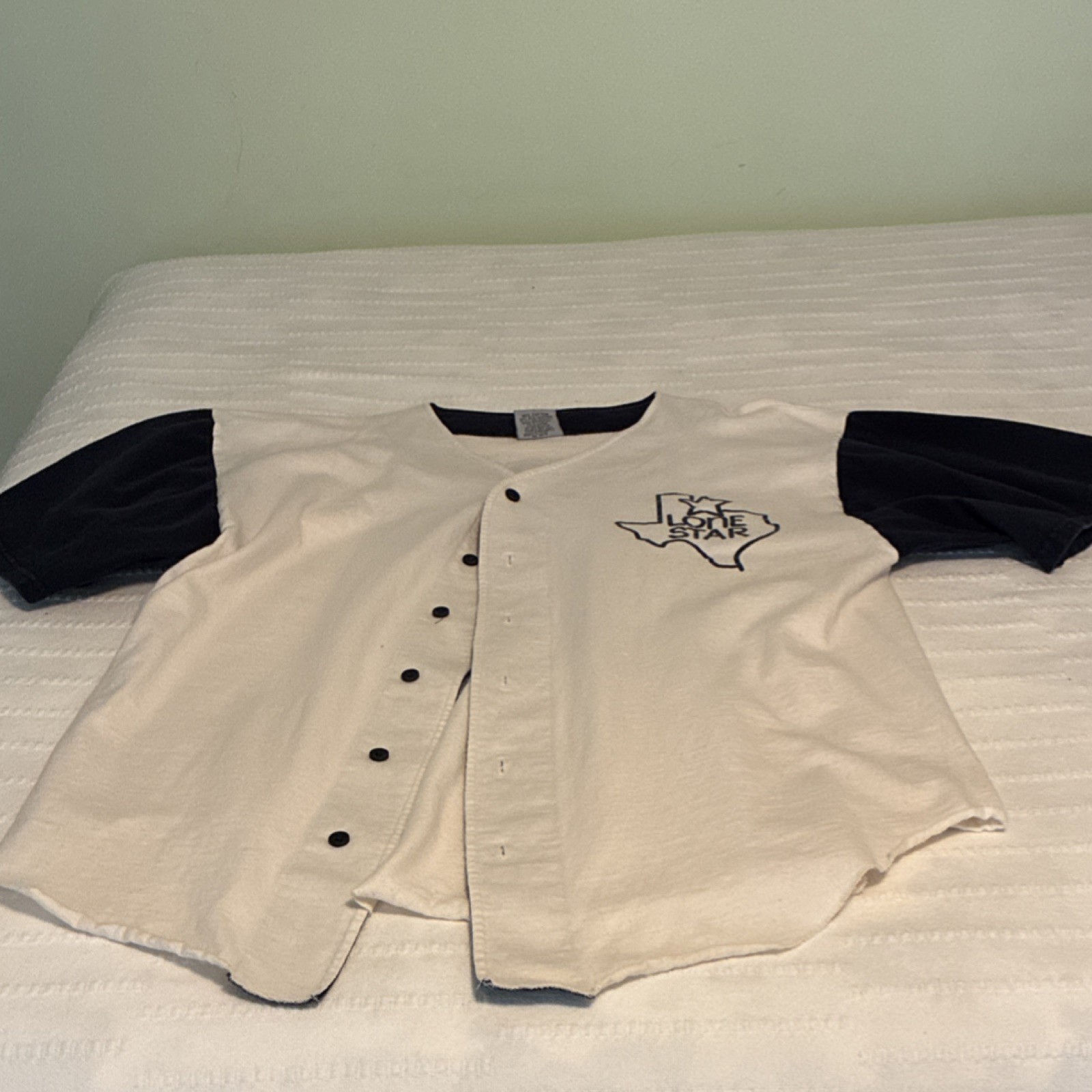 Lone Star autographed L White/Black Button-Front Baseball Jersey - photo 3