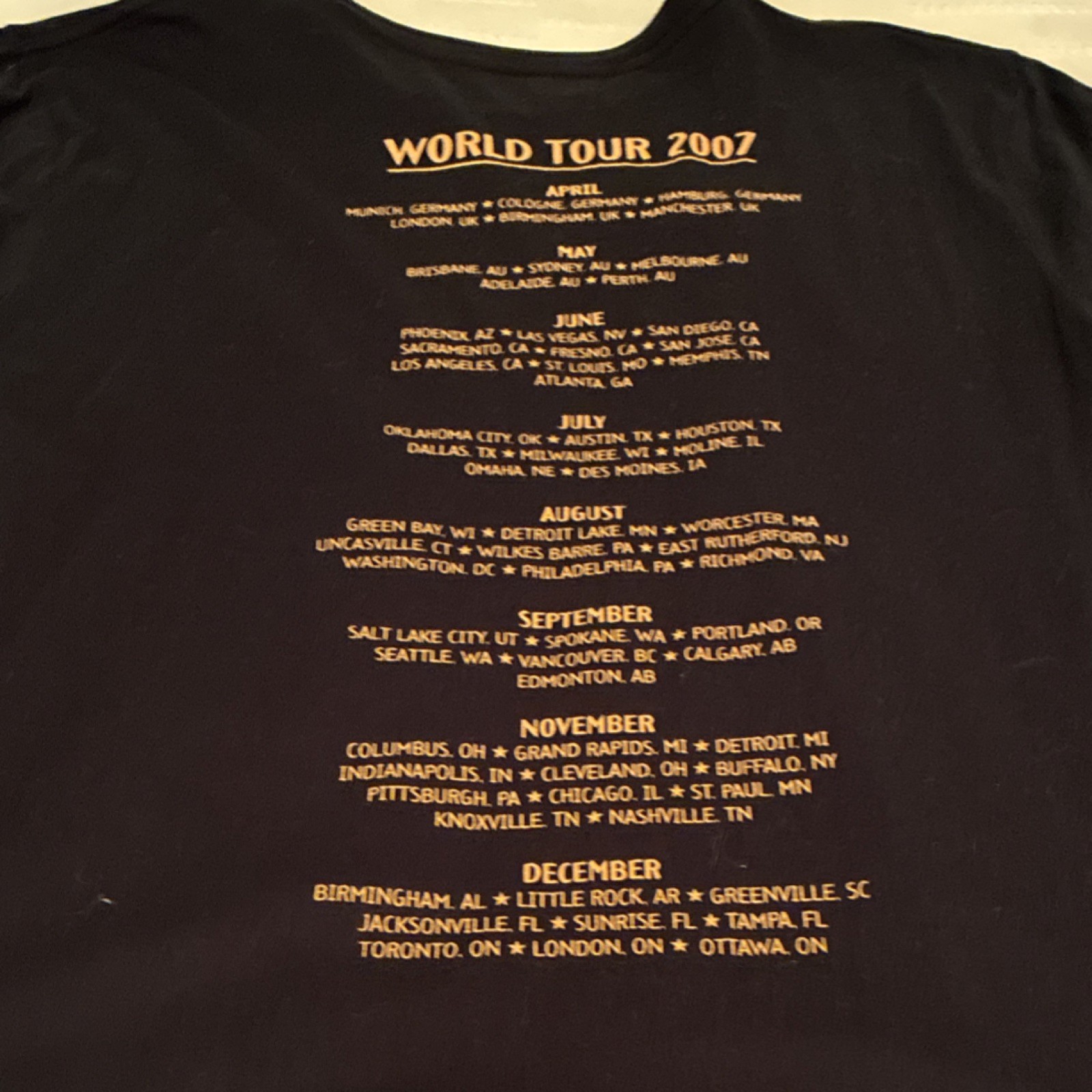 Keith Urban Love Pain World Tour 2007 T-Shirt Size L - photo 4