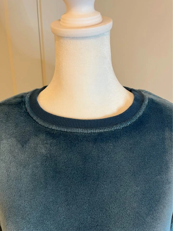 GAIAM Plush Crewneck Sweater - Teal Blue - Size S - photo 5