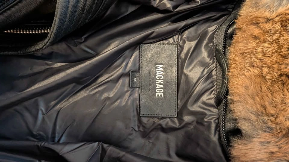 ONE DAY ONLY. Mackage Leather Bomber Jacket. Size 36. Down + Fur - photo 5