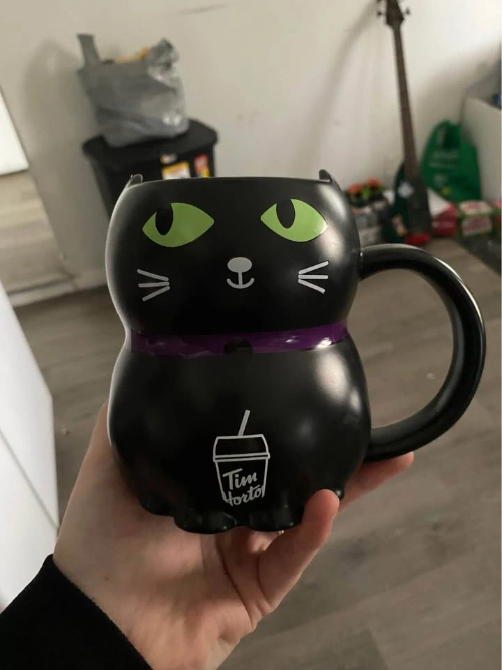Tim Hortons Black Cat Ceramic Mug - photo 2