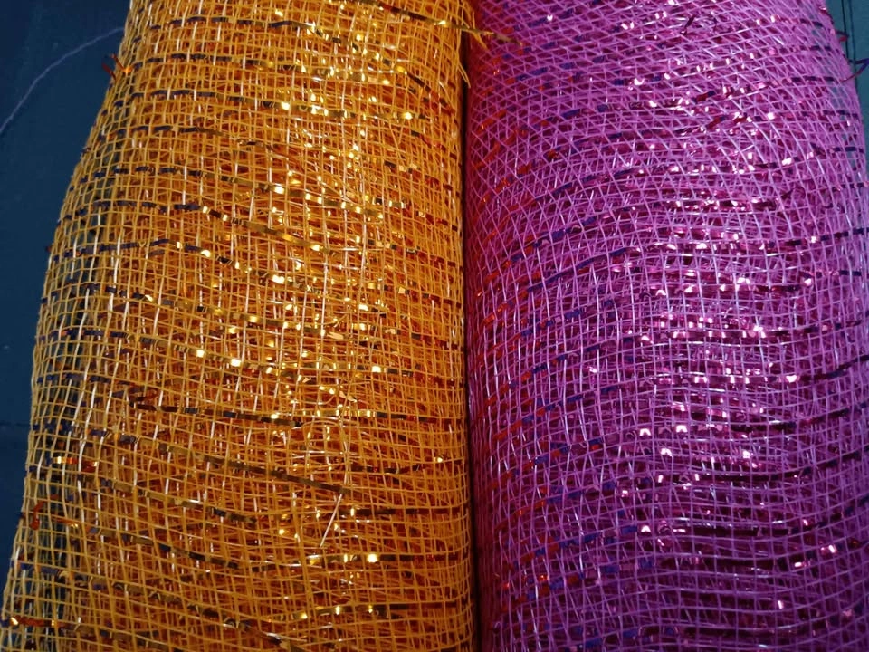 Sparkly Orange & Pink Deco Mesh Rolls - photo 3