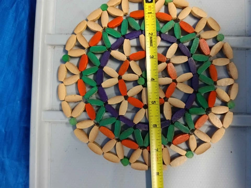 Colorful Wood Bead Trivets Set of 3 - photo 3
