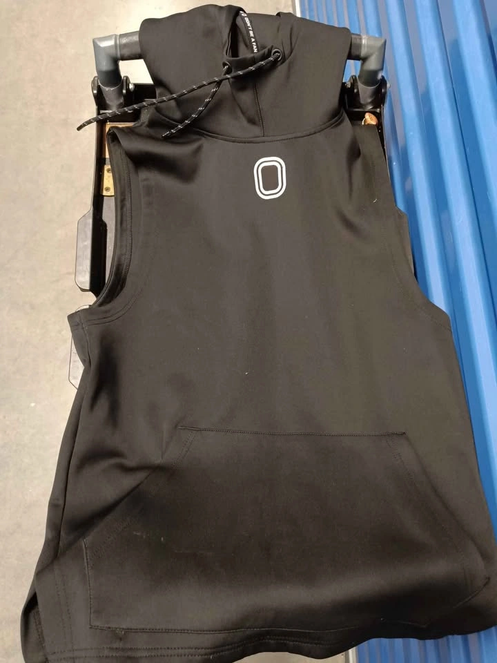 OVERTIME Black Sleeveless Hoodie Tank Top - photo 3