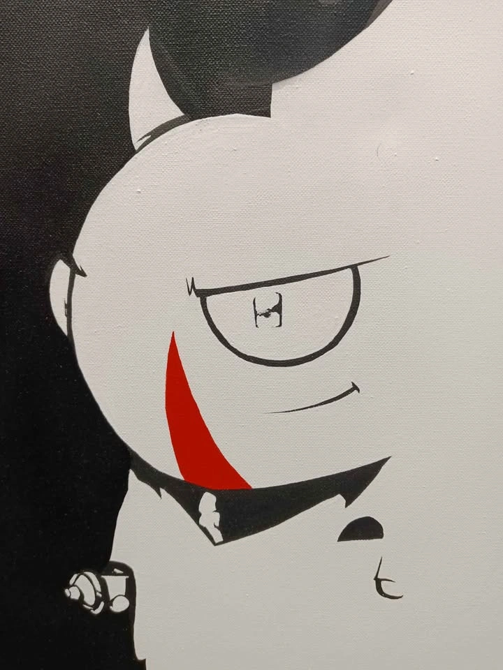 24"x18" Scarface Cartoon Painting - photo 3
