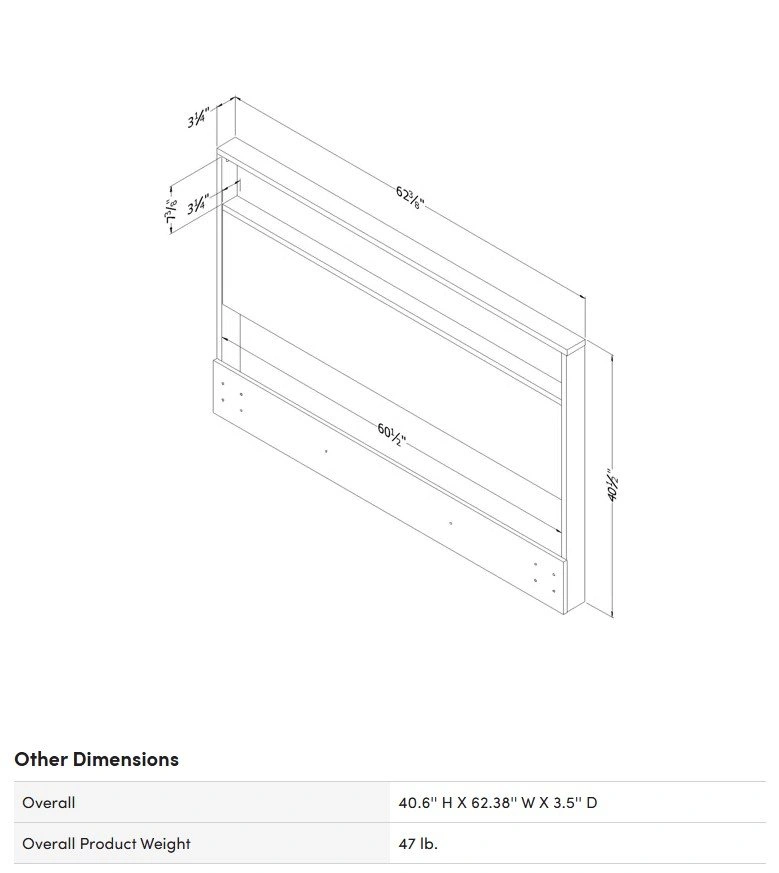 Wayfair Jaymis Headboard with shelf storage - photo 3