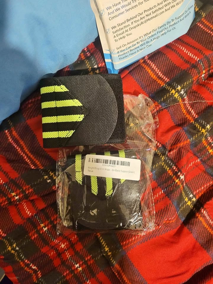 24 inch Neon Green Weight Lifting Wrist Wraps