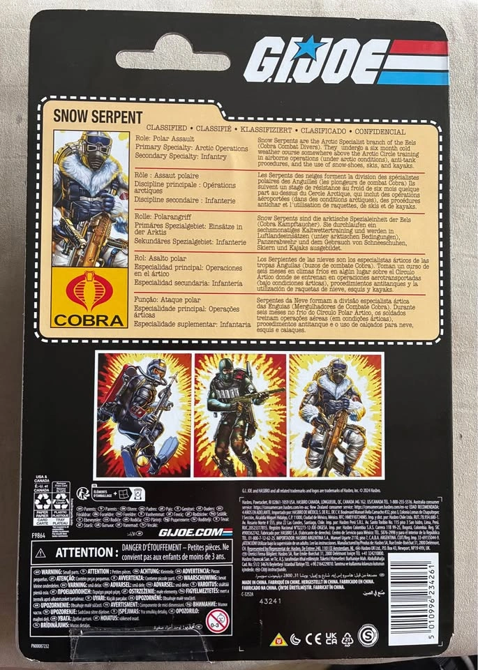 G.I. Joe Classified Snow Serpent Retro Cardback 6-inch Figure - photo 2