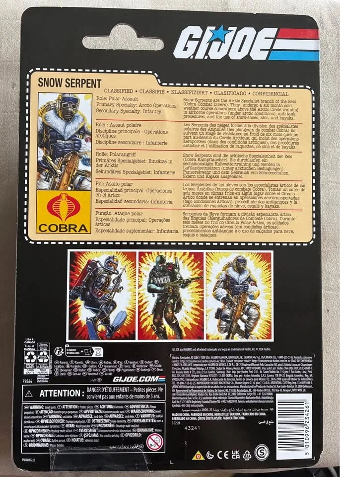 G.I. Joe Classified Snow Serpent Retro Cardback 6-inch Figure - photo 2