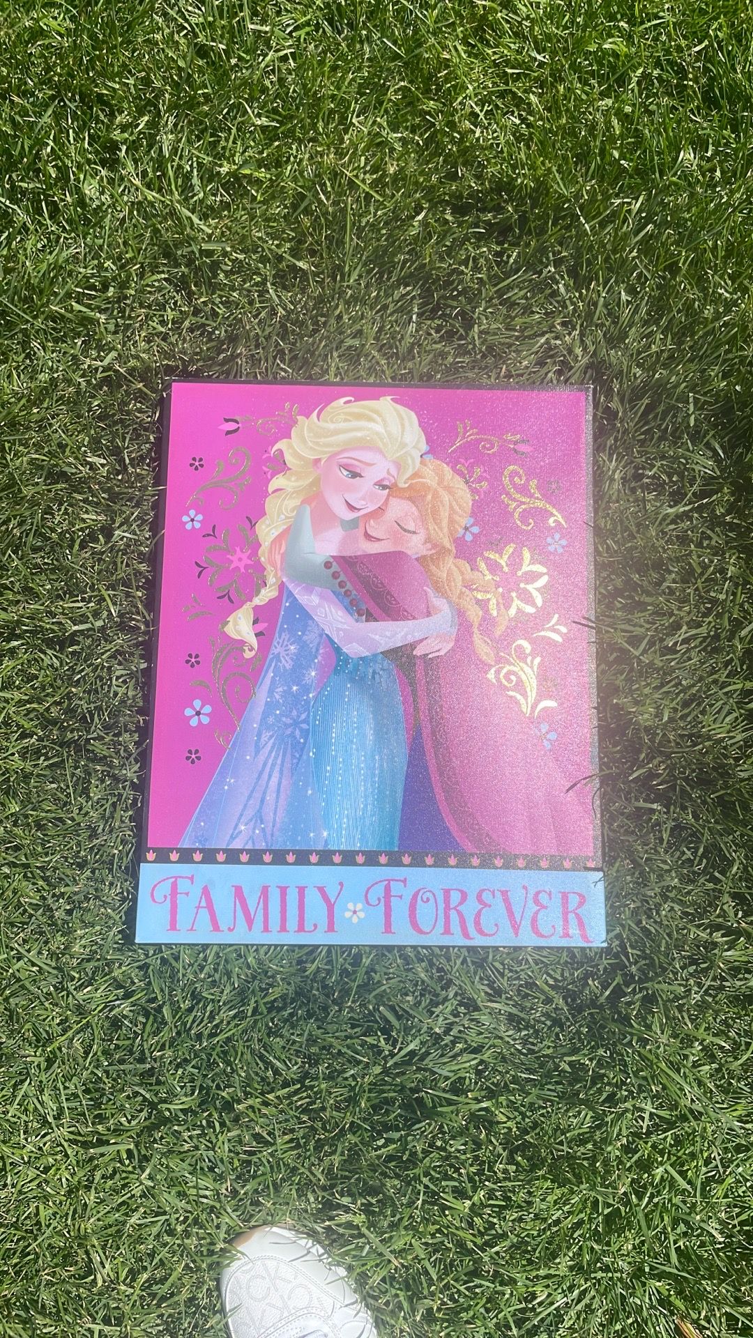 Disney Frozen Anna and Elsa Family Forever Printed Canvas