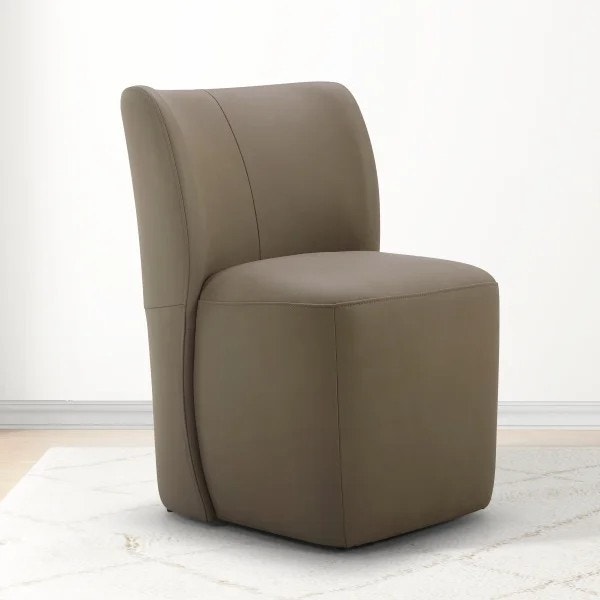 Top-Grain Leather set/2 Dining Chairs