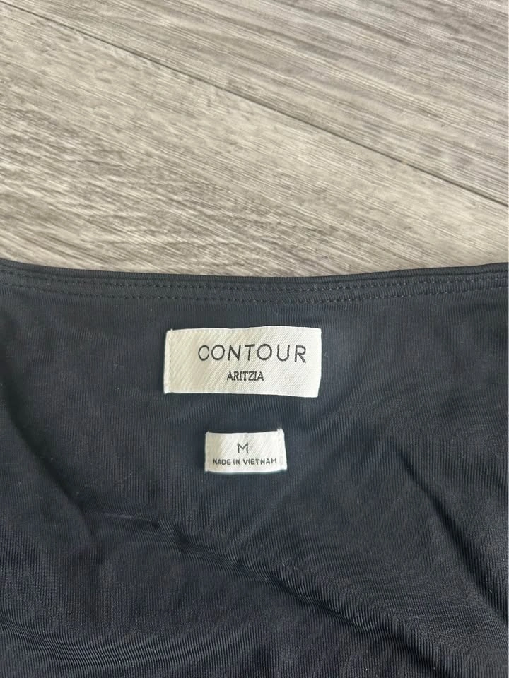 Aritzia Contour Long Sleeve Scoop Neck Top, Black, Size M - photo 3