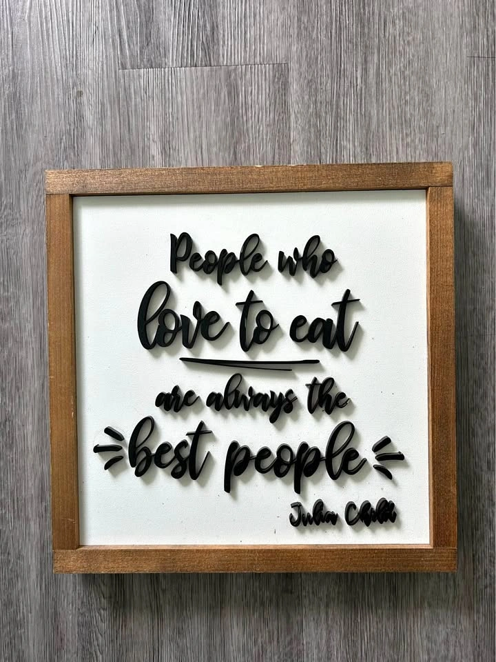Wall art - Julia Child cooking quote