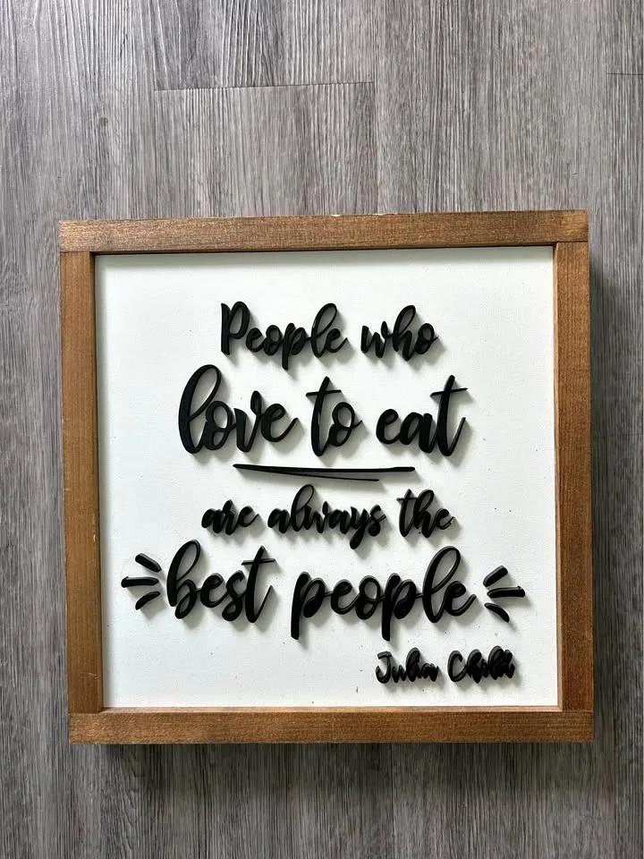 Wall art - Julia Child cooking quote