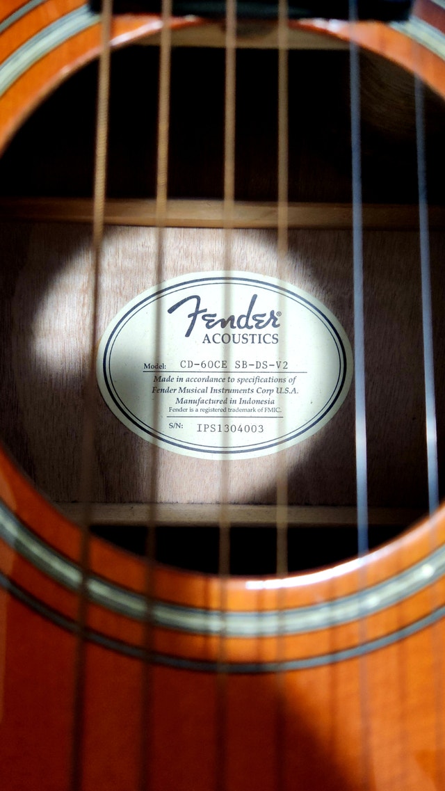 Fender CD-60CE SB-DS-V2 Acoustic Guitar - Great Condition - photo 5