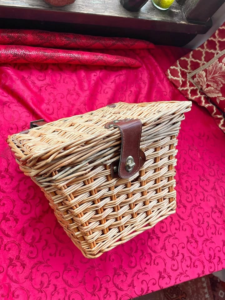 Wicker Bicycle Front Basket