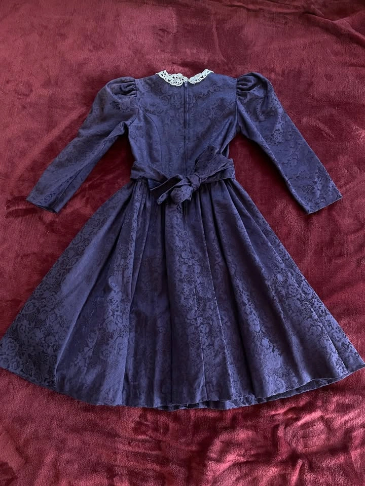 Lace-Collar Violet Dress, size S - photo 2