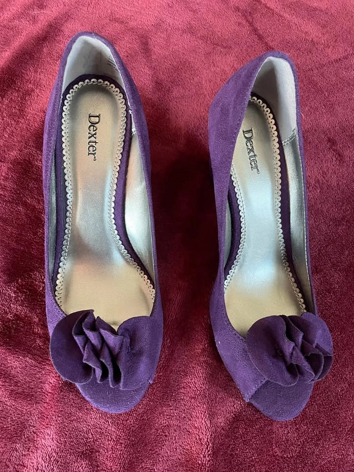 Purple Wedge Heels, size 7.5 - photo 2