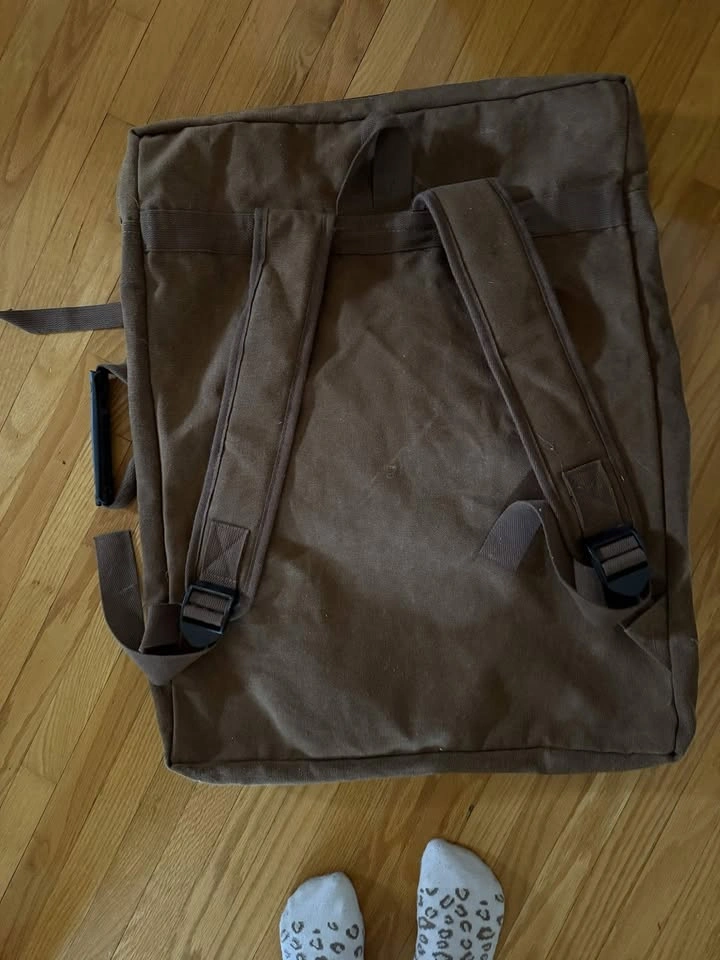 Canvas Portfolio Bag with Pockets - photo 2
