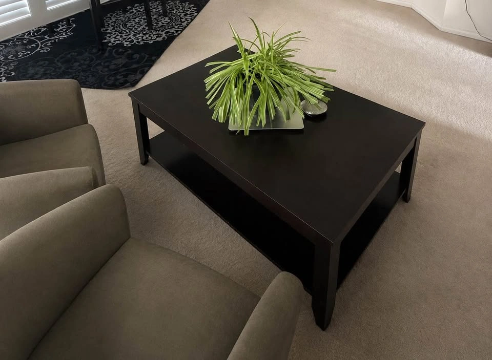 Espresso Coffee Table with Storage Shelf – 47.5" - photo 2