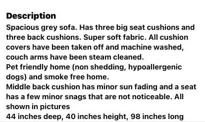 Grey Sofa - photo 4