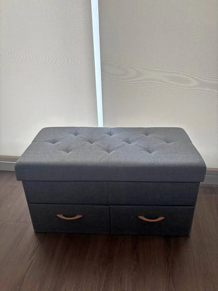Storage Ottoman Bench with Drawers