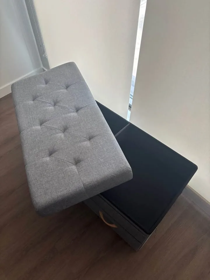 Storage Ottoman Bench with Drawers - photo 4