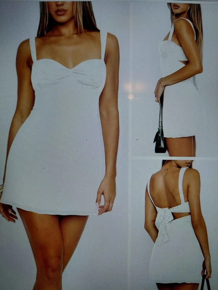 WHITE MINI DRESS - photo 2