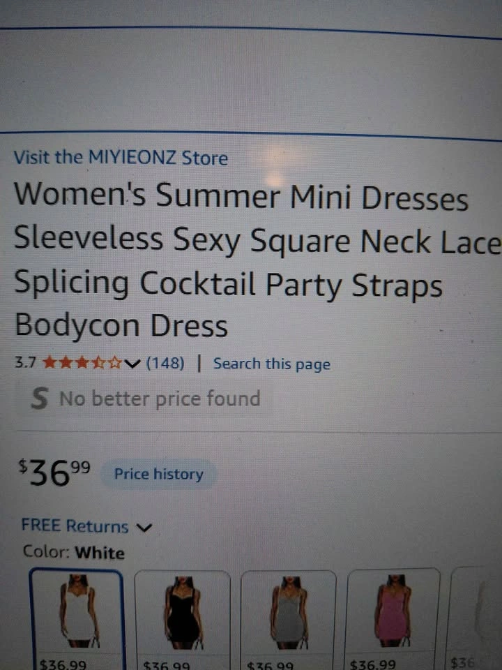 WHITE MINI DRESS - photo 4