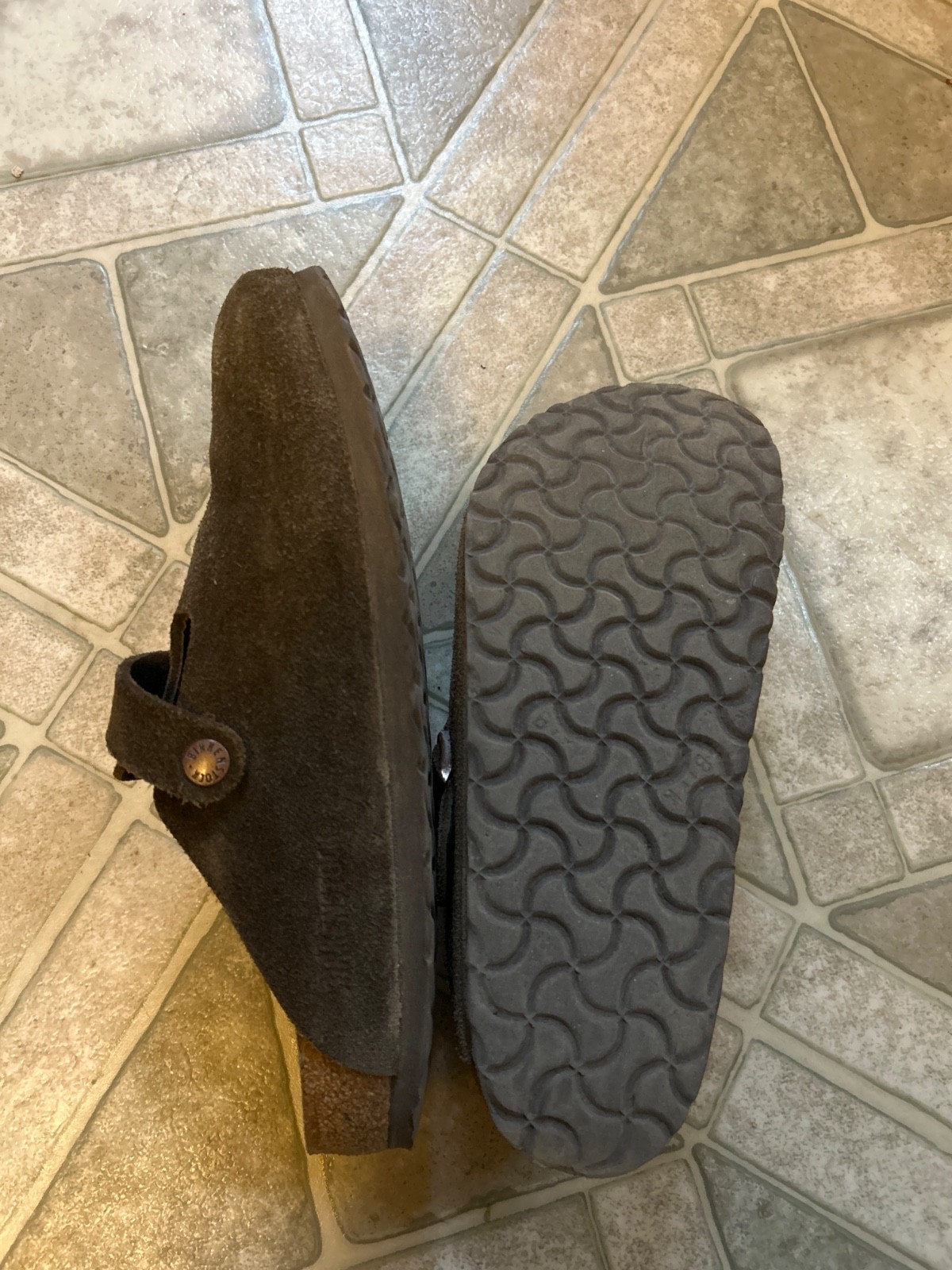 Women's Birkenstock Boston Clogs Size 39 - Brown Leather - photo 2