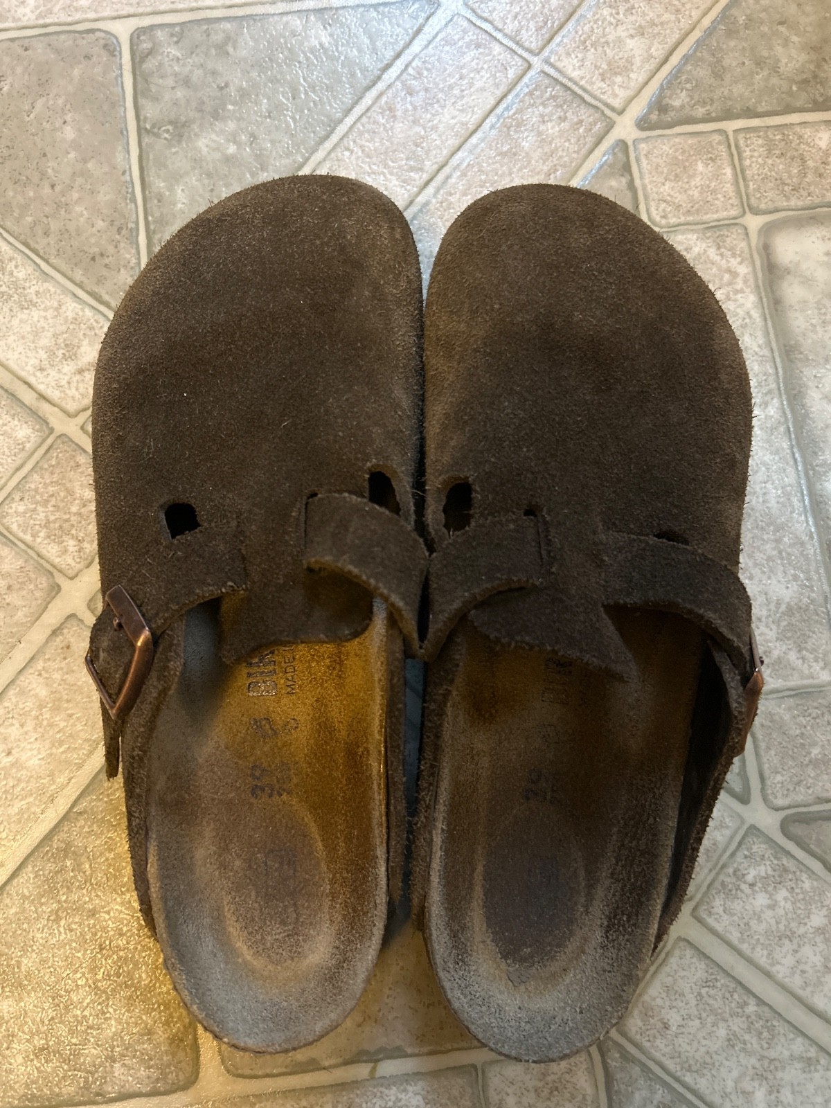 Women's Birkenstock Boston Clogs Size 39 - Brown Leather - photo 3