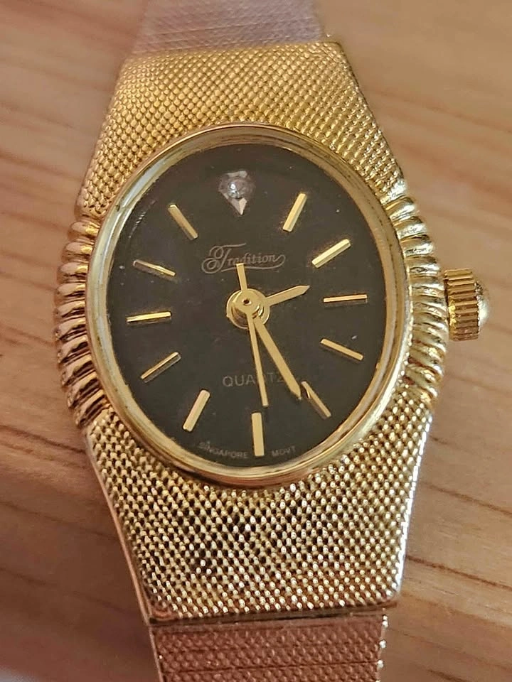 Tradition Gold Tone Quartz Watch w/ Diamond Accent