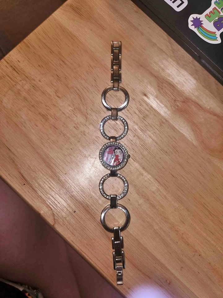 Betty Boop Rhinestone Bracelet Watch