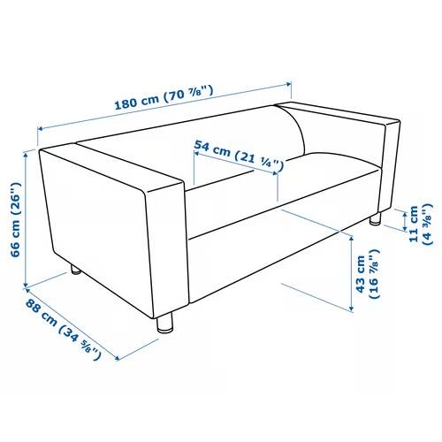 IKEA KLIPPAN Loveseat Sofa – Gray, Excellent Condition - photo 5