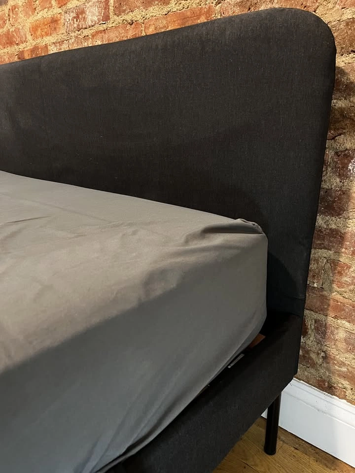 IKEA SLATTUM Upholstered Bed Frame - Queen, Dark Gray - photo 2