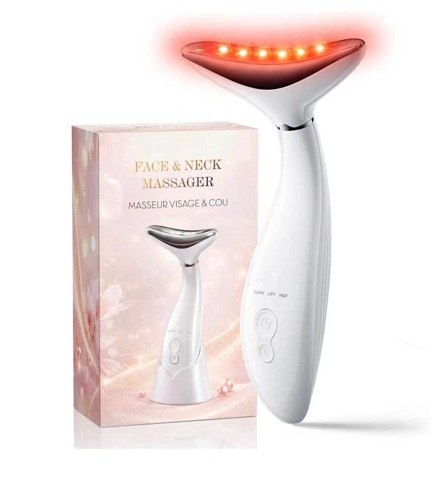 3 in 1 Neck and Face Massager Tool, Red Light Therapy