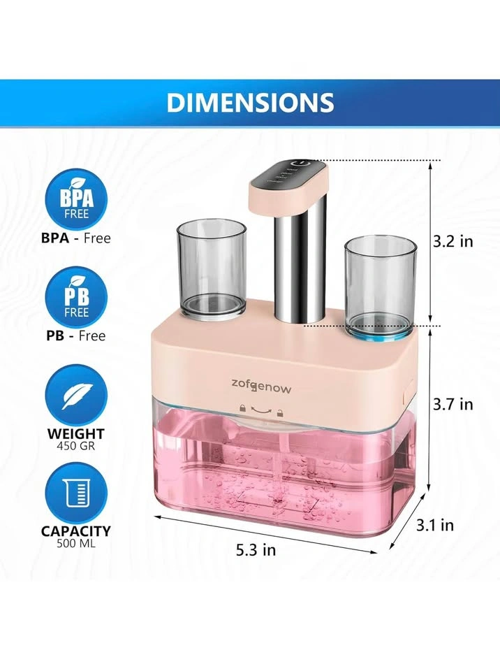 ZOFGENOW Mouthwash Dispenser for Bathroom - 17.6 FlOz - photo 2