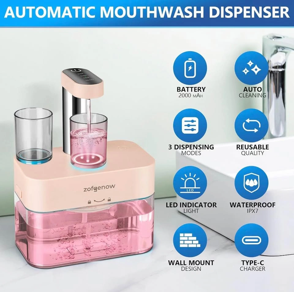 ZOFGENOW Mouthwash Dispenser for Bathroom - 17.6 FlOz - photo 3
