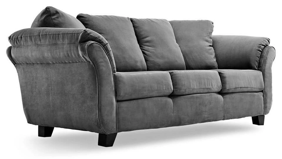 Coallier Overstuffed Dark Grey Sofa