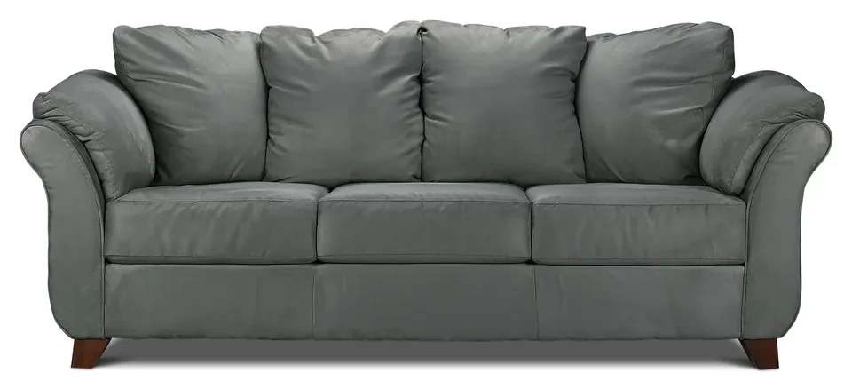 Coallier Overstuffed Dark Grey Sofa - photo 2
