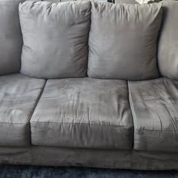 Coallier Overstuffed Dark Grey Sofa - photo 4