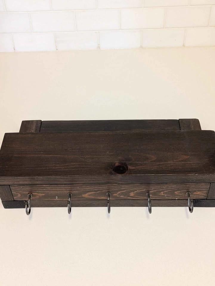 Rustic Oak/Cedar Key & Mail Holder - Wall Mounted - photo 2